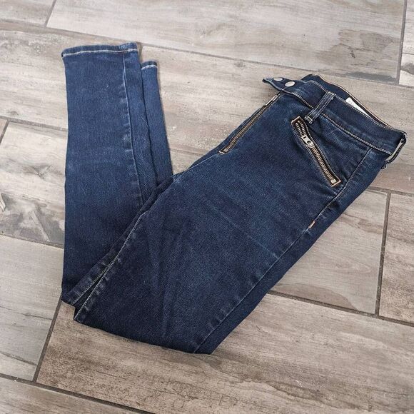 Rag & Bone Moto Zipper Detail Skinny Jeans - Picture 9 of 9